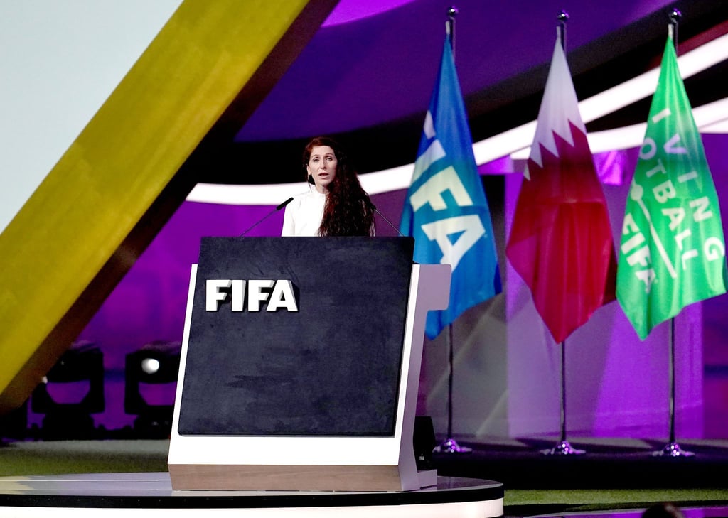 Lise Klaveness - hier bei einem FIFA-Kongress in Doha - äußerst sich immer wieder kritisch über Infantino.
