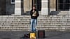Liebich im Mai 2020 bei einer Kundgebung vor dem Rathaus in Halle