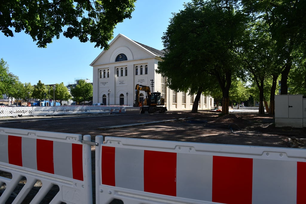 Der Nicolaiplatz im Magdeburger Stadtteil Neue Neustadt wird derzeit umgestaltet.
