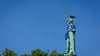 Das Hermannsdenkmal ist nun in ungewohntem Outfit zu sehen.