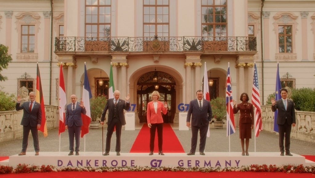 Die größten Regierungschefs der westlichen Welt haben sich im Film „Tanz der Titanen“ zum G7-Gipfel in Dankerode eingefunden.