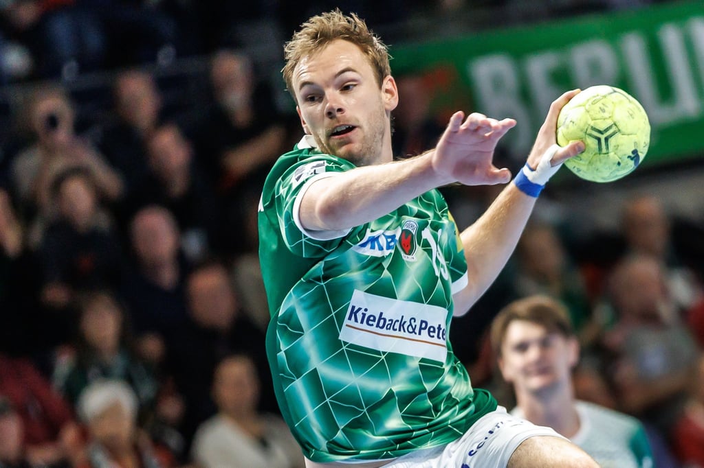 Welthandballer Mathias Gidsel war gegen Eisenach einmal mehr bester Berliner Werfer
