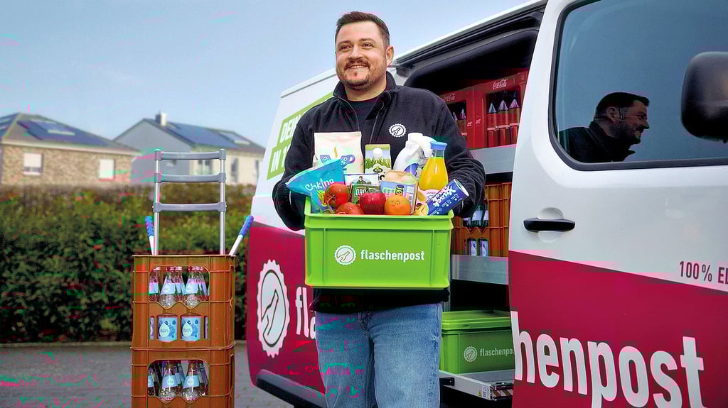 Der Lieferdienst „Flaschenpost“ liefert seit kurzem Getränke, Lebensmittel und mehr auch nach Halle.