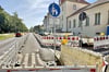 Die Baustelle in der Puschkinallee soll Ende Mai beendet sein.