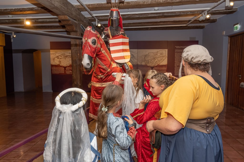Kinder erkunden die Welt der Ritter auf Burg Querfurt