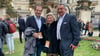 Landtagspräsident Gunnar Schellenberger (CDU, rechts) mit den FDP-Politikern Andreas Silbersack und Cornelia Pieper im vergangenen Herbst vor der Prager Botschaft.
