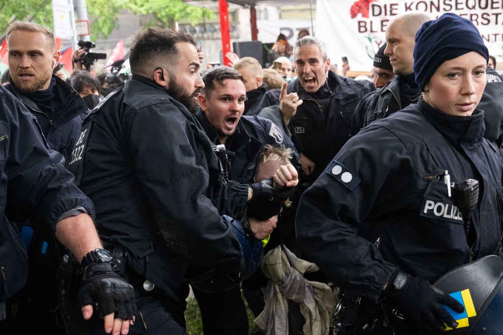 Während der Demonstration zum Nakba-Tag kam es zu Tumulten in Berlin-Kreuzberg.