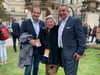 Landtagspräsident Gunnar Schellenberger (CDU, rechts) mit den FDP-Politikern Andreas Silbersack und Cornelia Pieper im vergangenen Herbst vor der Prager Botschaft.
