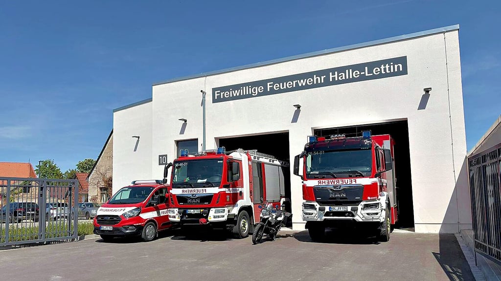 Das neue Gebäude der Freiwilligen Feuerwehr in Lettin soll am Samstag feierlich eingeweiht werden.