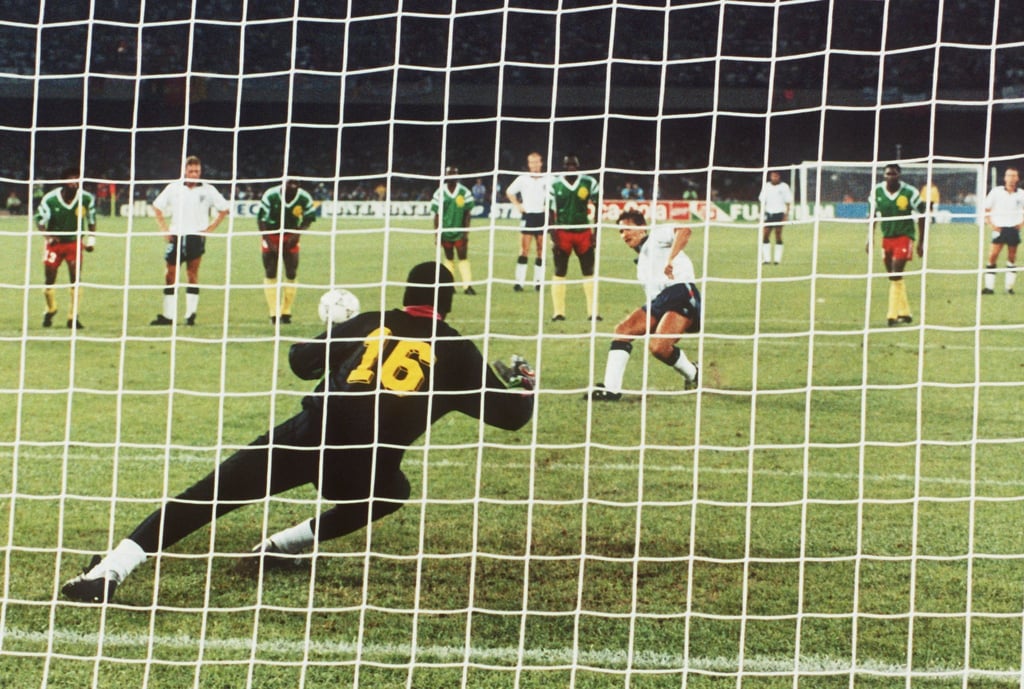 Ein legendäres WM-Spiel: 1990 scheitert Kamerun im Viertelfinale nach Verlängerung an England.
