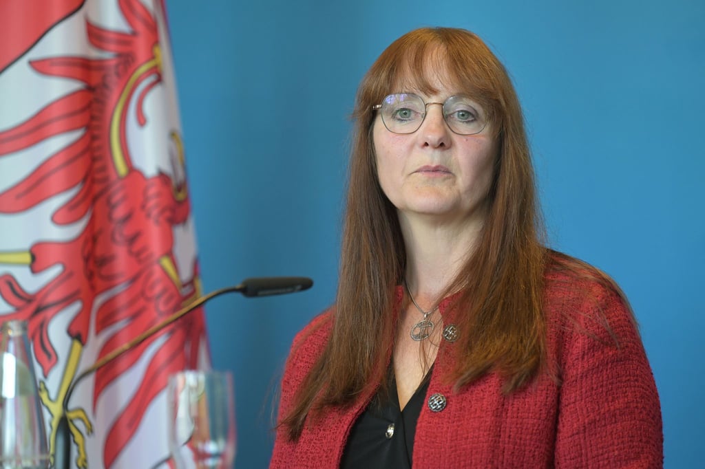Lange bei ihrer Rücktrittsrede.