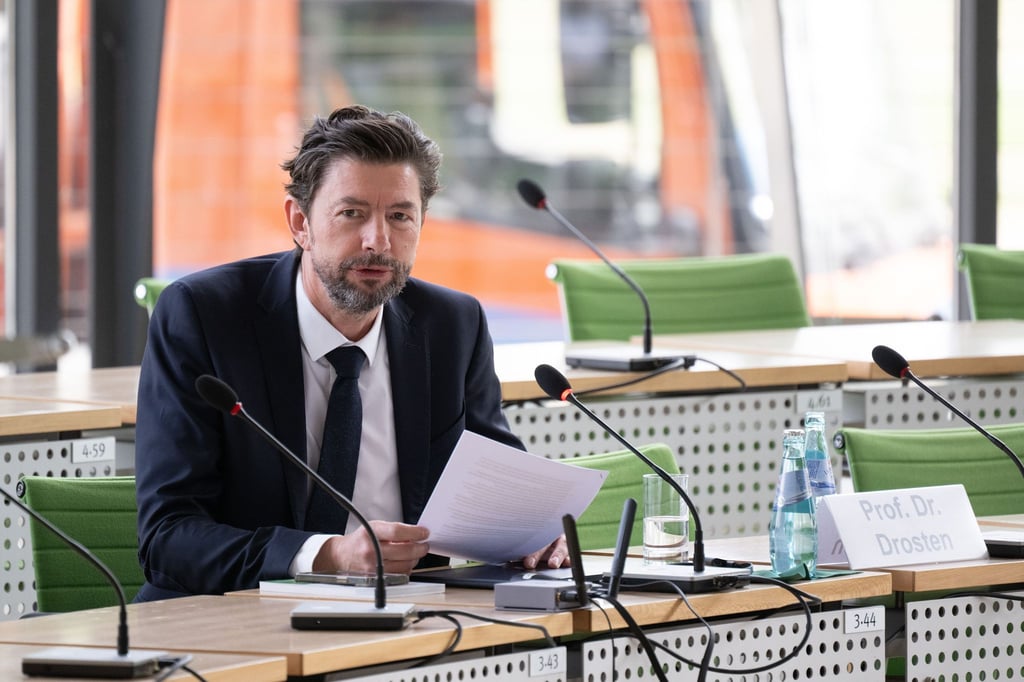 Virologe Christian Drosten stand dem Corona-Untersuchungsausschuss des Sächsischen Landtages Rede und Antwort.