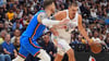 Isaiah Hartenstein (l.) muss um das Weiterkommen zittern.