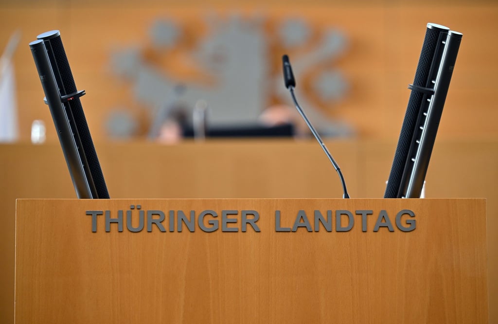 Im Thüringer Landtag diskutieren die Fraktionen über ein mögliches AfD-Verbotsverfahren. (Archivbild)