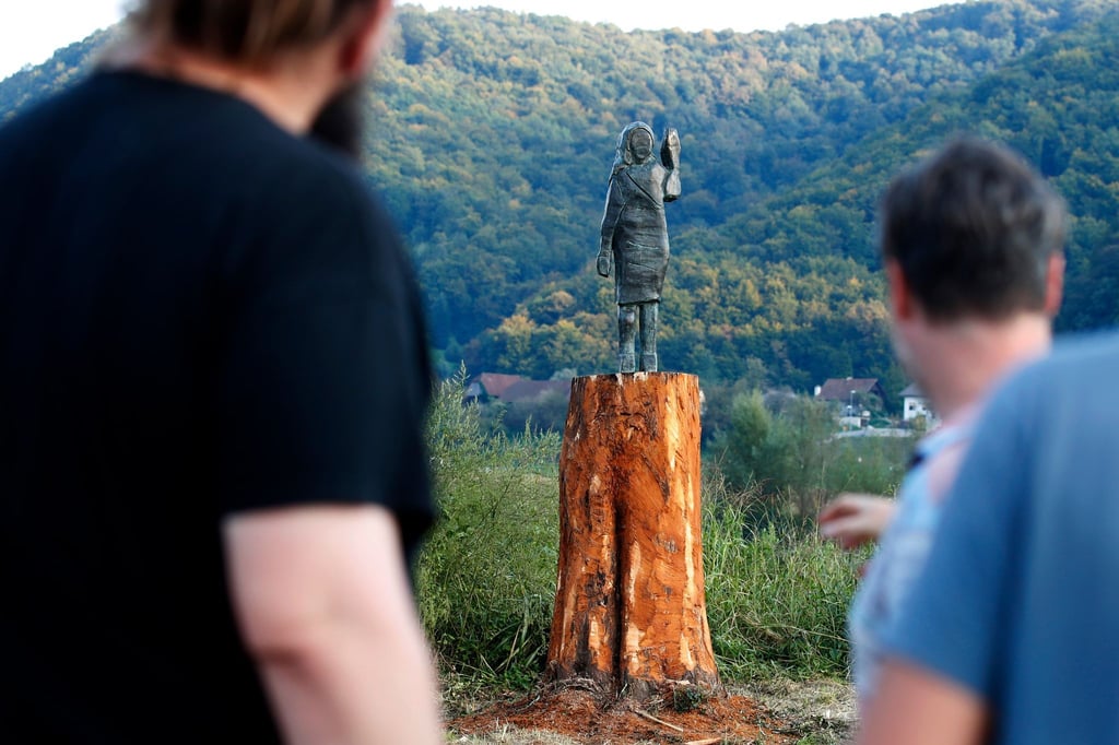 Die Bronze-Statue von US-First Lady Melania Trump in ihrer Heimat Slowenien ist gestohlen worden. (Archivbild)