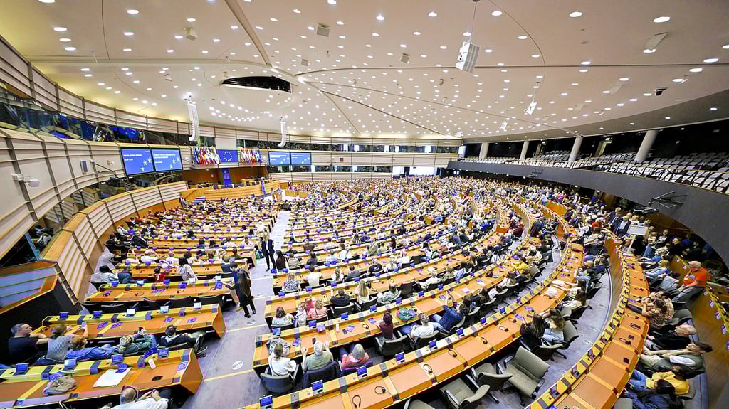 Den EU-Parlamentssaal in Brüssel