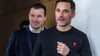 Trainer Stefan Leitl (r) von Hertha BSC hätte gerne weitergespielt -Sportdirektor Benjamin Weber freut sich auf die neue Spielzeit.