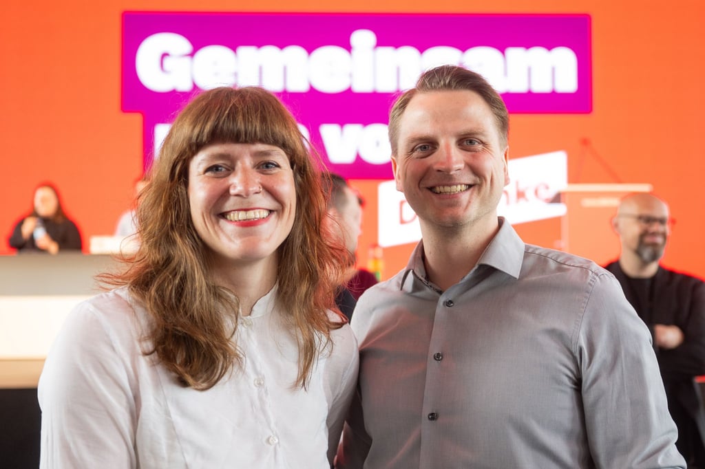 Das neue Führungsduo Kerstin Wolter und Maximilian Schirmer will die Partei fit machen für die Wahl zum Abgeordnetenhaus 2026.