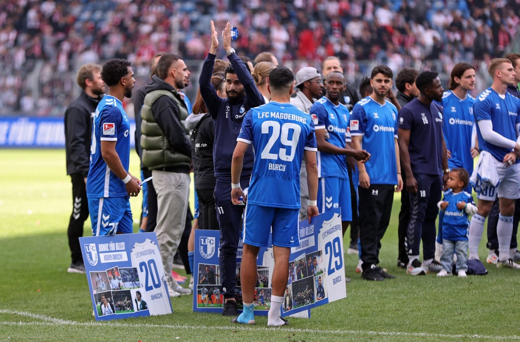 Ein traurig-schöner Teil des Tages für die Blau-Weißen: die Verabschiedungen.