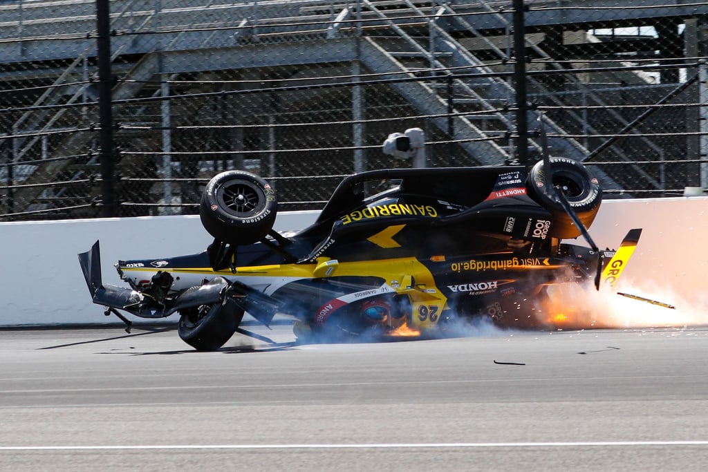 US-Rennfahrer Colton Herta hatte sich beim Qualifying für das legendäre Indy-500-Rennen mit seinem Wagen überschlagen.