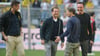 BVB-Trainer Niko Kovac (2. von rechts) erhielt viel Lob von Dortmunds Sportdirektor Sebastian Kehl (l) und Geschäftsführer Lars Ricken.