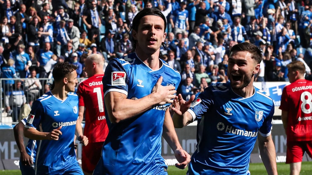 Jean Hugonet erzielte den Anschlusstreffer für den 1. FC Magdeburg beim Spiel gegen Fortuna Düsseldorf.
