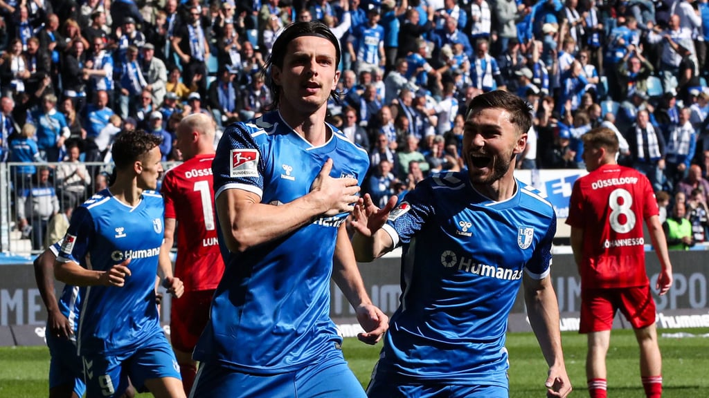 Jean Hugonet erzielte den Anschlusstreffer für den 1. FC Magdeburg beim Spiel gegen Fortuna Düsseldorf.