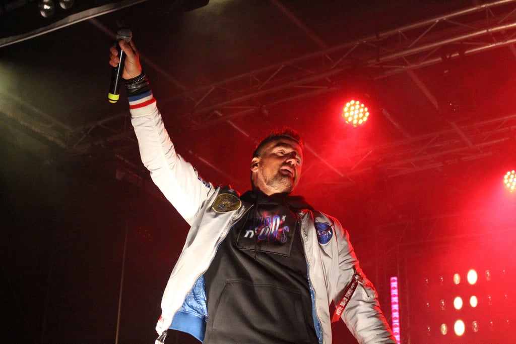 Rico Einenkel - ein Part von Stereoact, feuerte das Publikum immer wieder an.