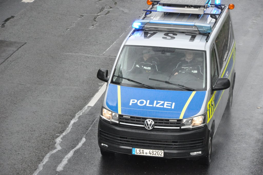 Magdeburger Polizei im Einsatz.