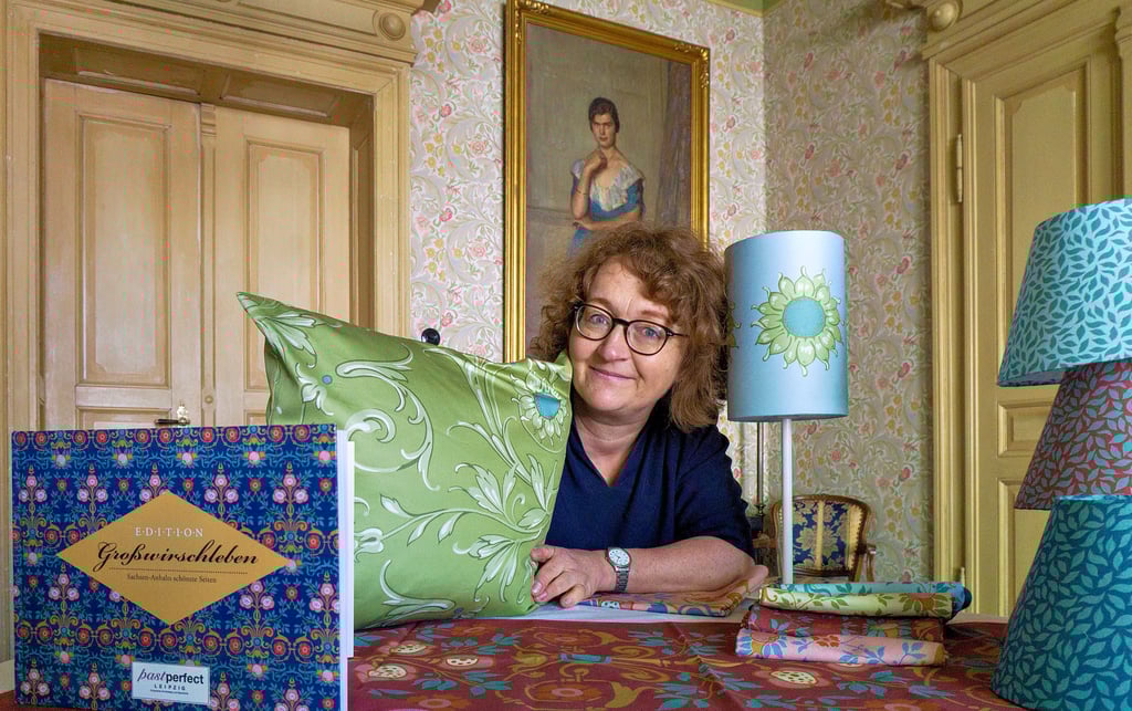 Constanze Arndt greift in der „Edition Großwirschleben“ verschiedene Muster aus dem Gutshaus auf.