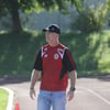 Lauchas Trainer Maik Fahnert (hier in einem früheren Spiel)  jubelte ausgelassen über das 2:0 seiner Mannschaft - nun ist er ein Spiel gesperrt.