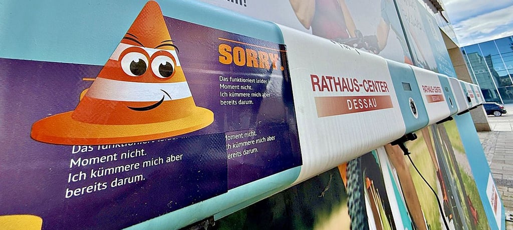 Die E-Ladestation am Rathaus-Center ist defekt.