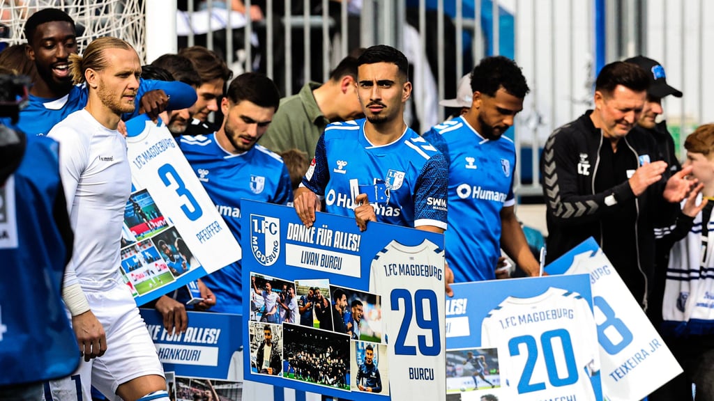 Für sechs Spieler war das 4:2 gegen Düsseldorf das letzte Spiel im Trikot des 1. FC Magdeburg. Wie sich Burcu und Co. verabschiedeten und wie die Reaktionen ausfielen.