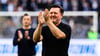 Christian Titz applaudiert den Fans des 1. FC Magdeburg nach dem letzten Heimspiel der Saison. Es war sein letzter Auftritt als FCM-Trainer nach viereinhalb erfolgreichen Jahren.