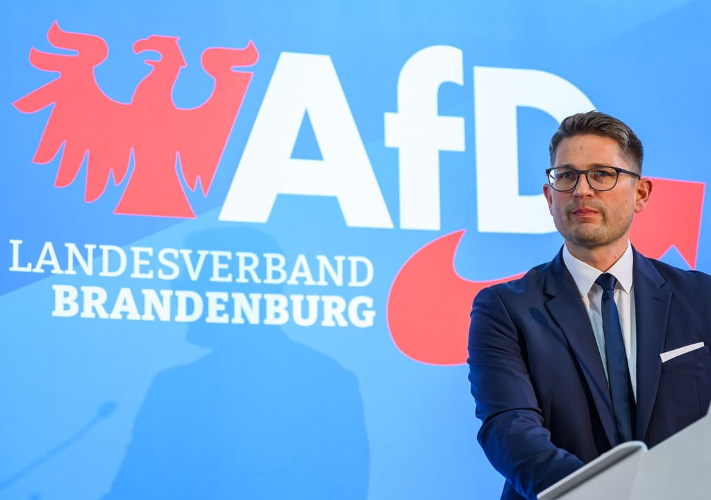 Die AfD in Brandenburg will sich gegen die Hochstufung als „gesichert rechtsextrem“ mit einer Klage zur Wehr setzen. (Archivbild)