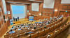 Der OB-Stammtisch im Hörsaal stieß auf großes Interesse.