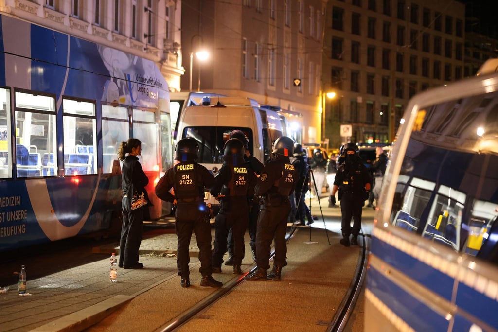 Die Polizeikontrolle nach der Pro-Palästina-Demonstration eskalierte.