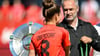 Treffen sich demnächst beim DFB: Bayern-Star Lena Oberdorf und Bundestrainer Christian Wück.
