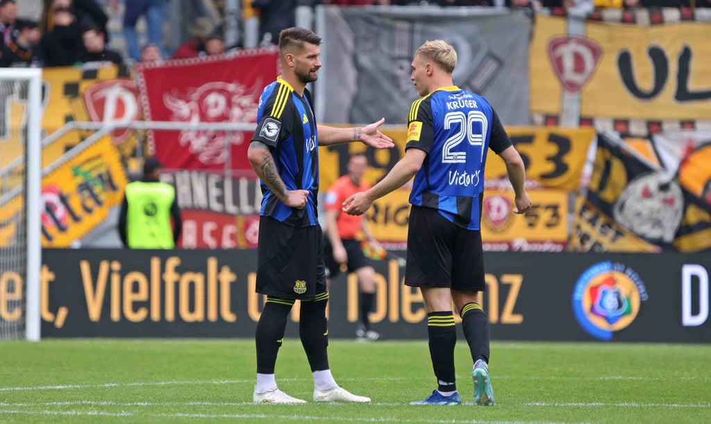 Kai Brünker (l.) und Florian Krüger: Zwei Ex-Magdeburger sorgen beim 1. FC Saarbrücken für Tore.
