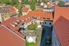 Der  Katharinenstift in Eisleben aus der Luft