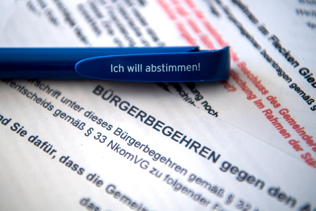 In Sachsen hat es voriges Jahr 16 Bürgerbegehren gegeben. (Archivbild)