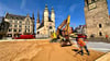 Alleine 400 Tonnen Sand wurden für die Anlage abgeippt.