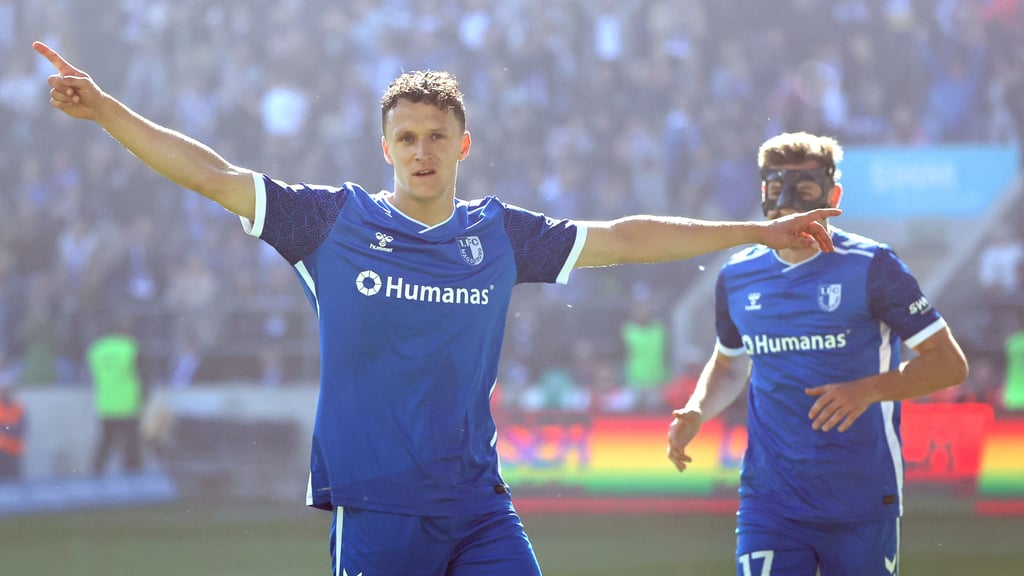 War das 4:2 gegen Düsseldorf das letzte FCM-Tor von Martijn Kaars? Den Mittelstürmer zieht es angeblich in Richtung Bundesliga.