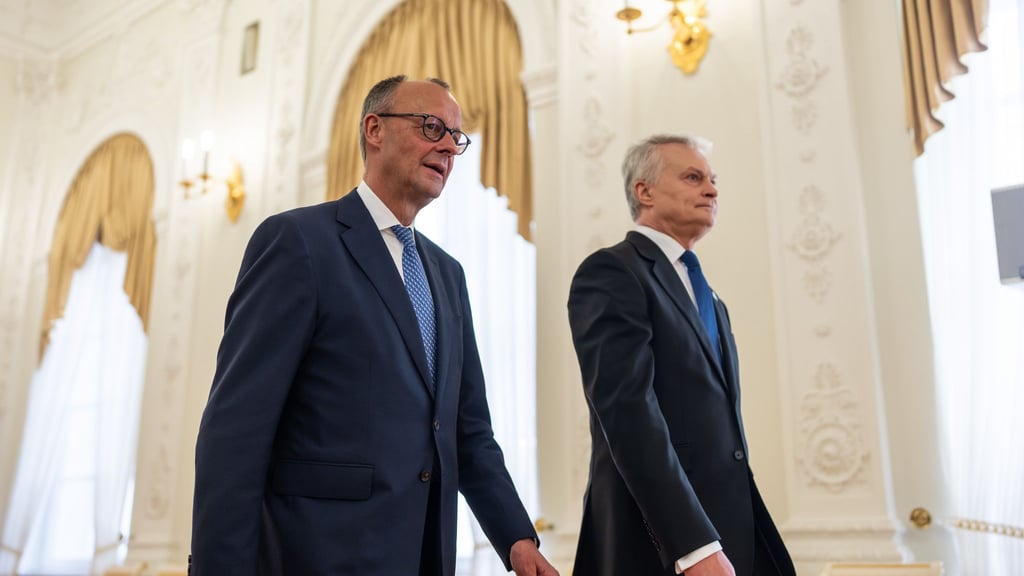 Litauens Präsident Nauseda nannte Merz' Kommen ein „kraftvolles Zeichen“.