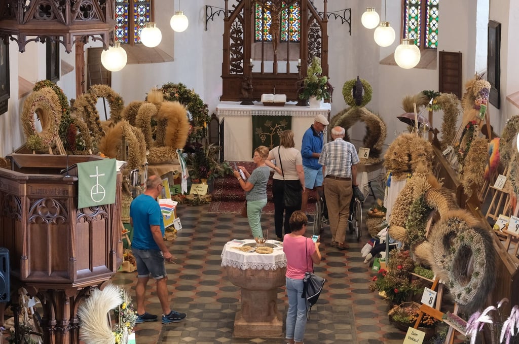 Wettbewerb um schönste Erntekrone in Sachsen (Archivbild).