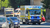 Der Ascherslebener Katastrophenschutzzug auf dem Weg zu einem Einsatz in Könnern. Die Katastrophenschützer im Salzlandkreis sind technisch und personell gut ausgestattet. 