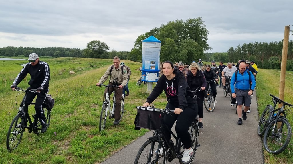 Beim ersten Stadtradeln 2024 in Havelberg führte die Radtour zum Auftakt nach Sandau.