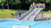 Die neue Rutsche im Nordbad Halle.