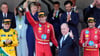 Da lief es noch: Charles Leclerc feiert seinen Heimsieg 2024 neben Fürst Albert II.