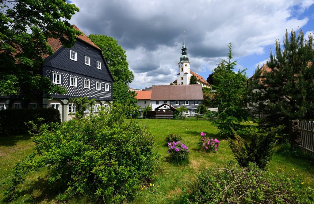 Umgebindehäuser gelten als ein Wahrzeichen der Oberlausitz.